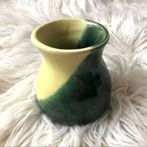 Handmade Green Boho Pottery Vase
